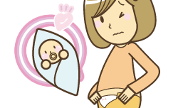 産後のイラスト
