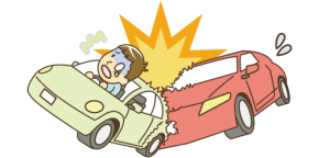 車での交通事故イラスト